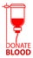 Donate blood - blood bottle