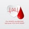 Donate Blood Concept. Heart, heartbeat and blood drop.