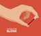 donate blood hand holding tube test