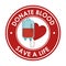 Donate blood healthcare icon