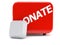 Donate box with blank keyboard key