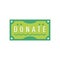 Donate button with dollar sign.