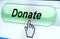 Donate button and hand cursor