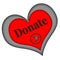 Donate Button Heart Shaped