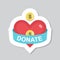 Donate button and sticker