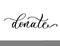 Donate Hand lettering vector lettering phrase. Blood donation, donate clothes and money, calligraphic inscription