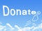 Donate message cloud shape