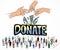 Donate Money Charity Generous Hands Concept