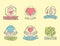 Donate money set logo icons help icon donation contribution charity philanthropy symbols humanity support vector