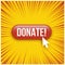 Donate red website button illustration