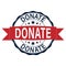 Donate stamp. donate round grunge sign. donate label