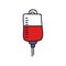 Donated blood doodle icon