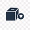 Donation Box vector icon isolated on transparent background, Don