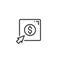 Donation button with dollar icon vector