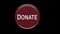 Donation button. Donate Icon on the black background