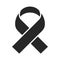 Donation charity volunteer help social campaign awareness ribbon silhouette style icon
