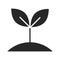 Donation charity volunteer help social growing plant silhouette style icon
