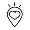 Donation charity volunteer help social heart love pin location line style icon