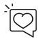 Donation charity volunteer help social heart message line style icon