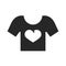 Donation charity volunteering social tshirt heart printed silhouette style icon