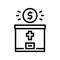 donation christianity line icon vector illustration