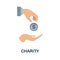 Donation flat icon. Color simple element from volunteering collection. Creative Donation icon for web design, templates,