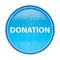 Donation floral blue round button