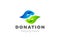 Donation Help Hand Logo design vector. Charity Log