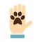 Donations for pets icon, flat style
