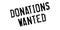 Donations Wanted rubber stamp