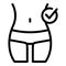Done slimming icon, outline style