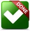 Done validate icon green square button