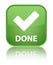 Done (validate icon) special soft green square button