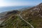 Donegal, Ireland - September 07 2021 : DPD van driving on the coastal road