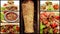 Doner kebab collage