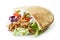 Doner kebab on white background