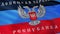 Donetsk People\'s Republic flag in slow motion seamlessly looped with alp