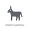 Donkey americal political icon. Trendy Donkey americal political