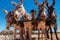 A donkey cart in Opuwo, Namibia in Africa