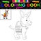 Donkey coloring book