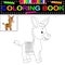 Donkey coloring book