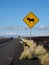 Donkey crossing road sign, Hawaii