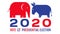 Donkey and elephant. Elections 2020