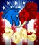 Donkey Fighting Elephant 2016 American Politics