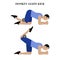 Donkey glute kick exercise strength workout illustration