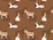 Donkey Kulan Cartoon Background Seamless Wallpaper