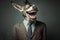 Donkey Laughing dressed in a business man\\\'s suit Generative AI