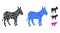 Donkey Mosaic Icon of Spheric Items