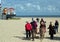 Donkey riding on Great Yarmouth beach.