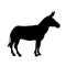 Donkey vector illustration black silhouette